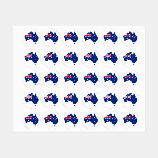 Australia flag labels (Sheet)
