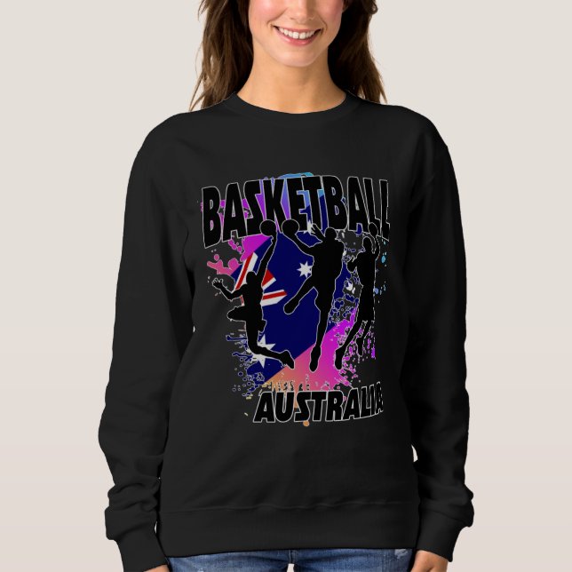 Australia Flag  Love Playing Basketball Sweatshirt (Front)