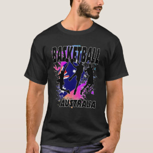 Australia Flag Love Playing Basketball T-Shirt