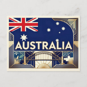 AUSTRALIA Flag Luxury National Identity Postcard