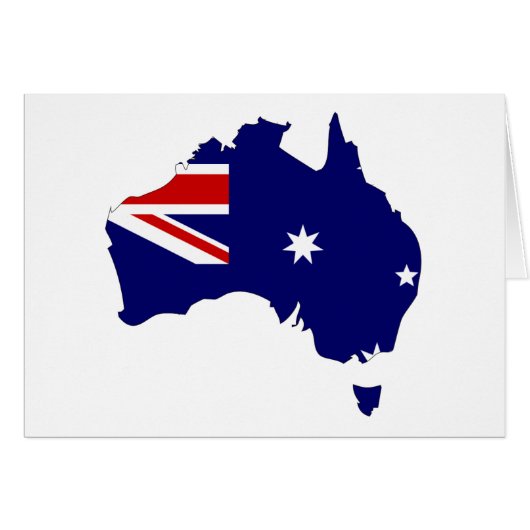 Australia flag map cards (Front Horizontal)