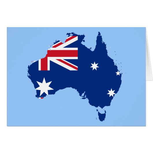australia flag map cards (Front Horizontal)
