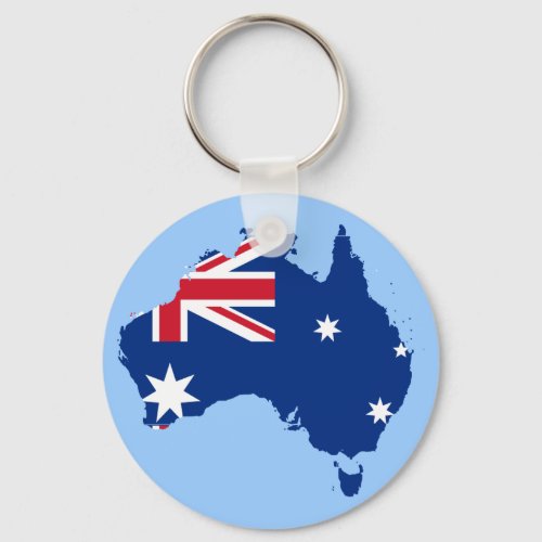 australia flag map keychain
