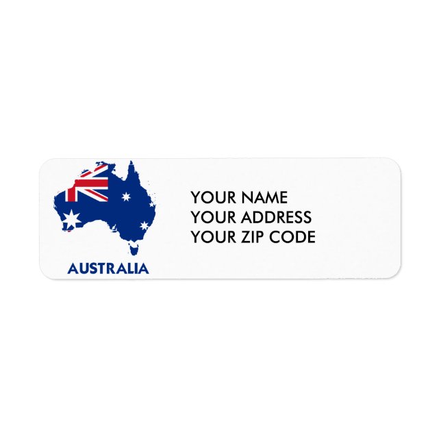 AUSTRALIA FLAG MAP LABEL (Front)