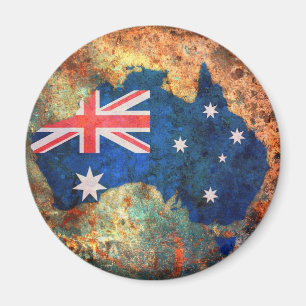 Australia Flag Map Magnet