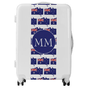 AUSTRALIA Flag Map Monogram Luggage