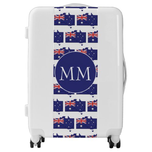 AUSTRALIA Flag Map  Monogram Luggage