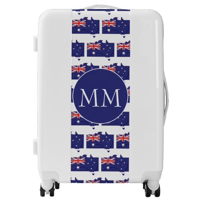 AUSTRALIA Flag Map | Monogram Luggage (Front)