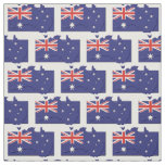 AUSTRALIA Flag Map Outline Fabric