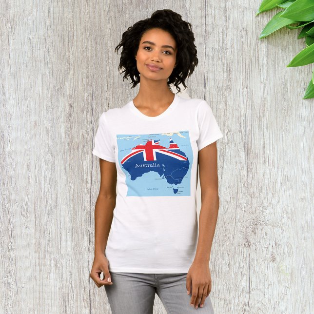 Australia Flag Map Silhouette T-Shirt (Creator Uploaded)