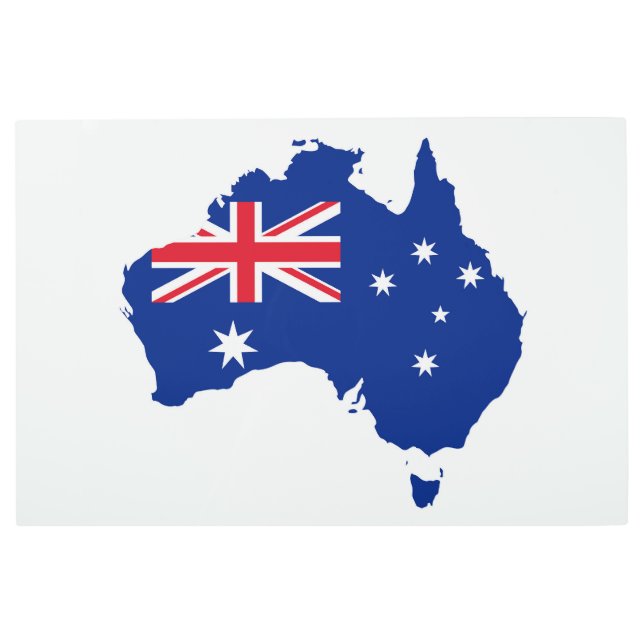 Australia flag metal print (Front)
