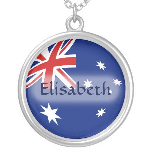Australia Flag  Name Necklace