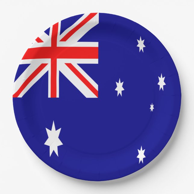 Australia Flag Paper Plates (Front)