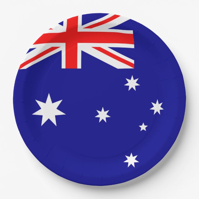 Australia Flag Paper Plates (Front)