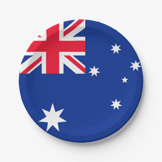 Australia Flag Paper Plates (Front)