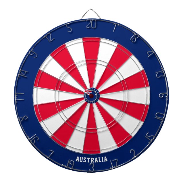 Australia Flag Patriot's Bullseye Dart Board (Front)