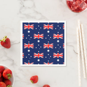 Australia flag pattern napkins