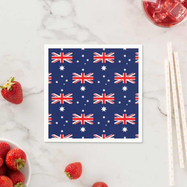 Australia flag pattern napkins (Insitu)