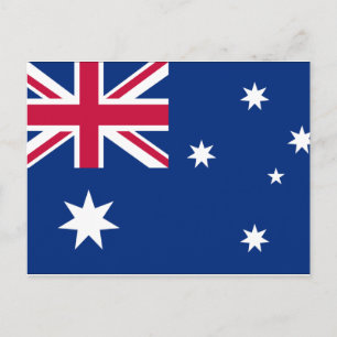 australia flag postcard