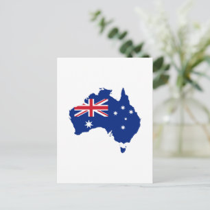 Australia flag postcard
