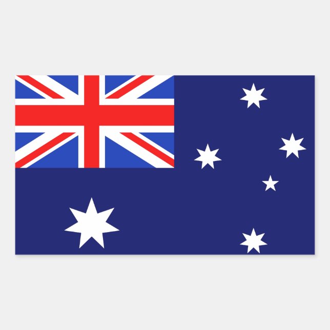 Australia Flag Rectangular Sticker (Front)