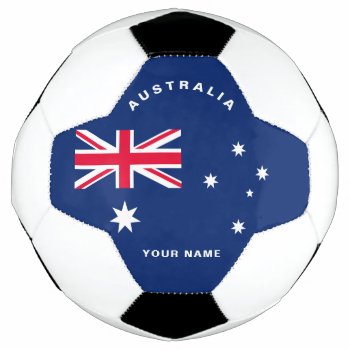Australia Flag Soccer Ball by AZ_DESIGN at Zazzle