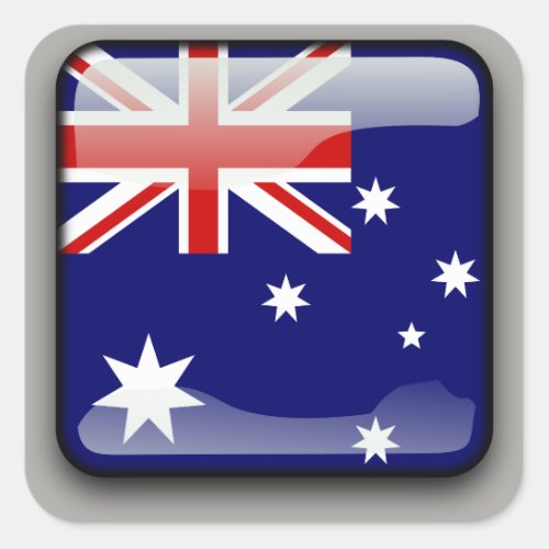 Australia Flag Sticker_Australia clothing Square Sticker