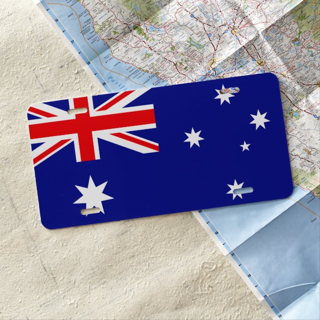 Australia Flag Style License Plate Frame (In Situ)