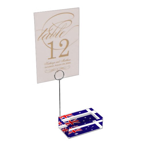 Australia flag table place card holder for wedding