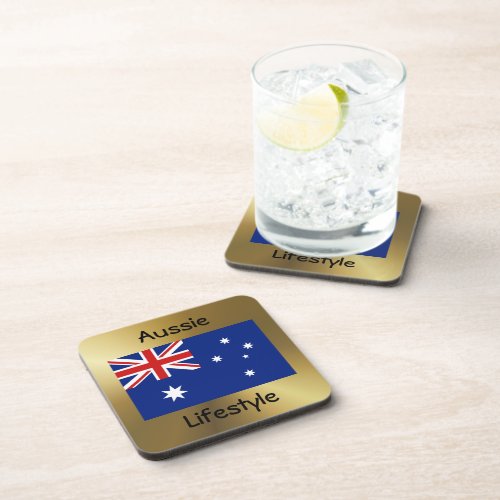 Australia FlagText Coaster