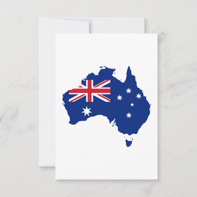 Australia flag thank you card (Front)