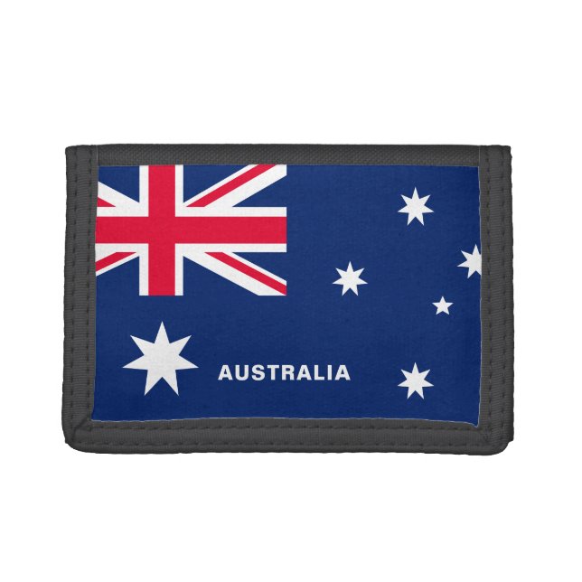 Australia Flag TriFold Nylon Wallet (Front)