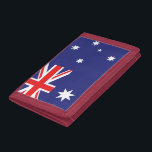 Australia flag trifold wallet<br><div class="desc">Australia flag wallet.Customize and personalize,  as desired. Choose from 8 different styles of nylon, denim or elegant leather and 6 colors colors.</div>