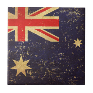 Australia Flag Vintage Design Ceramic Tile