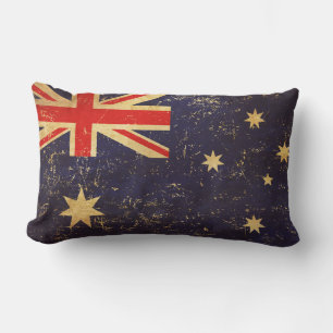 Australia Flag Vintage Design Lumbar Pillow