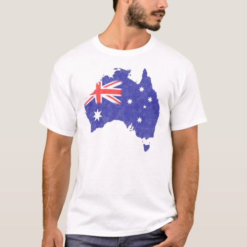 Australia Flag Vintage Distressed T_Shirt