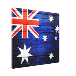Australia Flag Vintage Wood Canvas Print