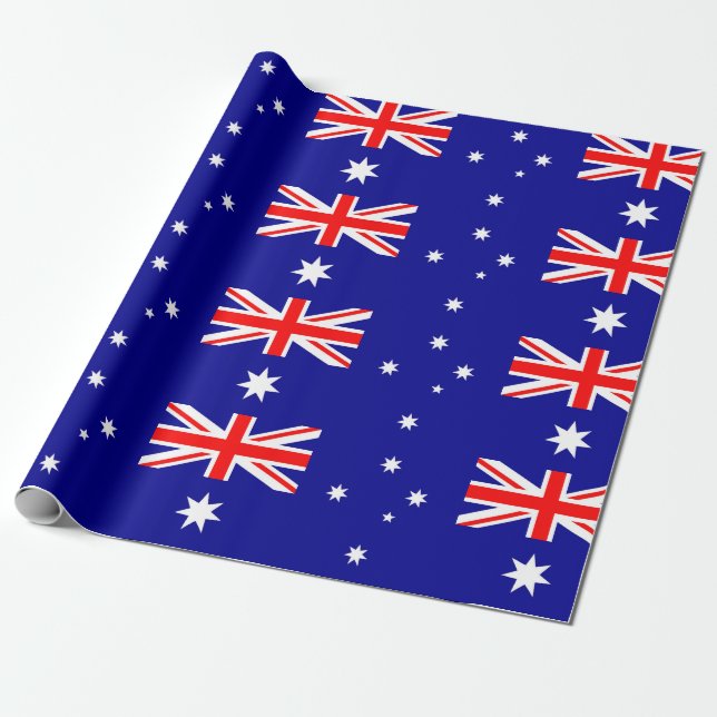 Australia Flag Wrapping Paper (Unrolled)