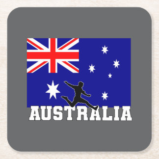 Australia Football Soccer Australia National Team Square Paper Coaster