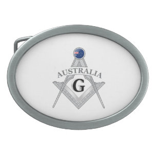Australia freemasonry sign belt buckle