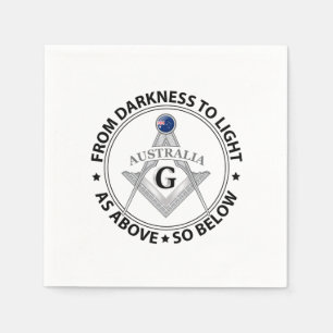 Australia freemasonry sign napkins