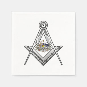 Australia freemasonry sign napkins