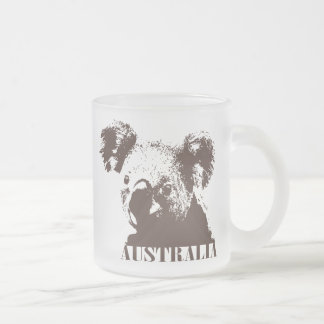 Australia Frosted Glass Coffee Mug