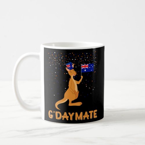 Australia Gday Mate Funny Kangaroo Australian Sym Coffee Mug