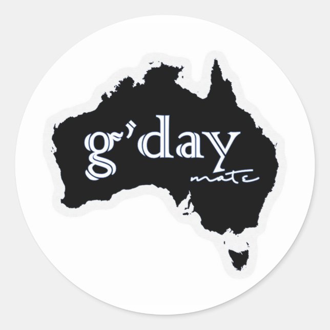 Australia: G'day Mate Sticker (Front)