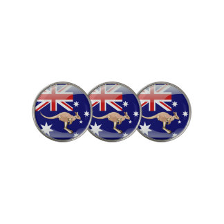 Australia glossy flag golf ball marker