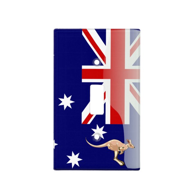 Australia glossy flag light switch cover (Front)