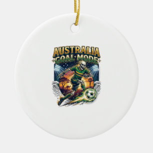 Australia Goal Mode Skeleton Striker Nations Stree Ceramic Ornament