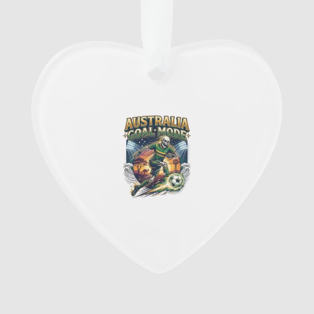 Australia Goal Mode Skeleton Striker Nations Stree Ornament (Front)