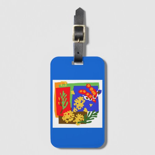 Australia _ Golden WATTLE  seed pods _ Blue Luggage Tag